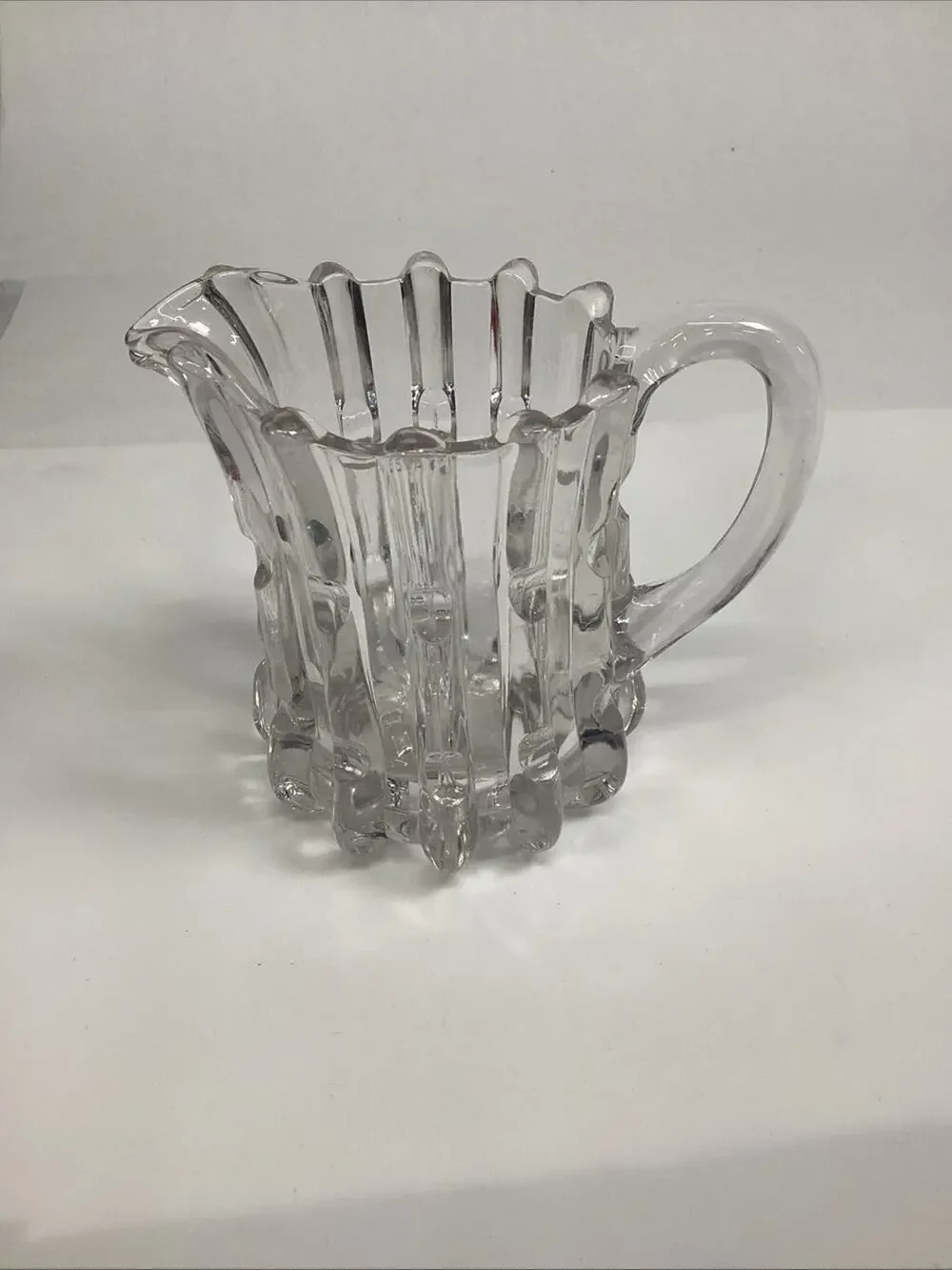 1978 EAPG Imperial Glass Clr Broken Column Crystal Creamer Smithsonian Institute